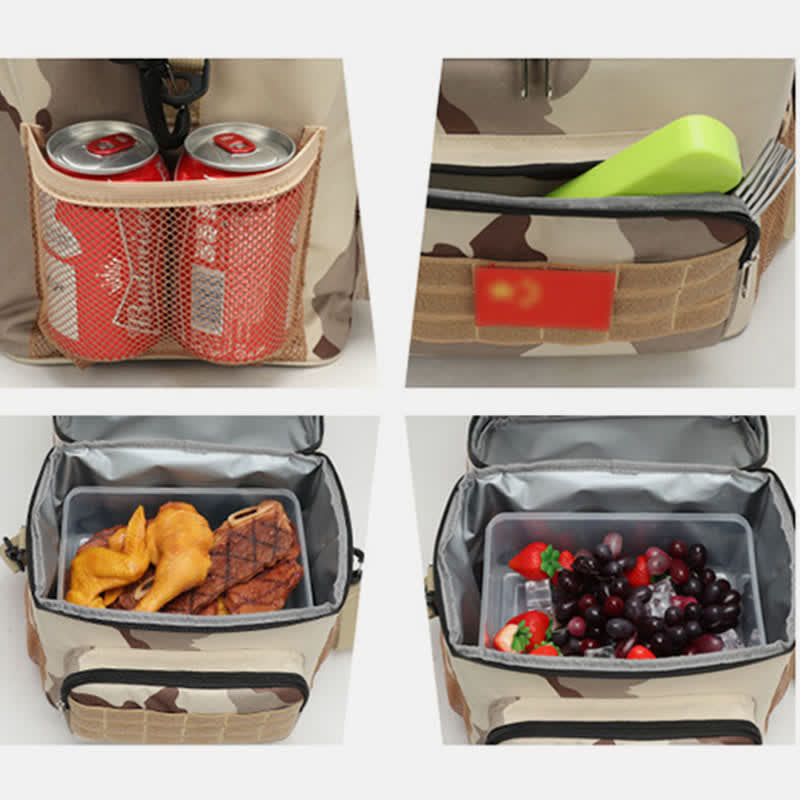 Taktische Isoliertasche für den Außenbereich, tragbare Lunchtasche, Handtasche mit Umhängegurt