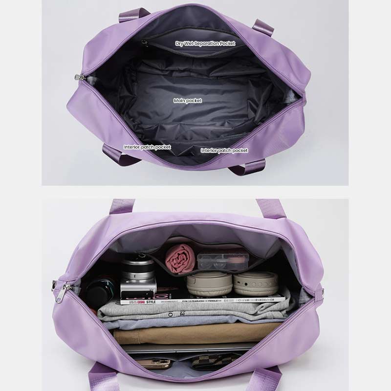 Super große Kapazität, leistungsstarke, erweiterbare Reisehandtasche, Erweiterung zwei Schichten