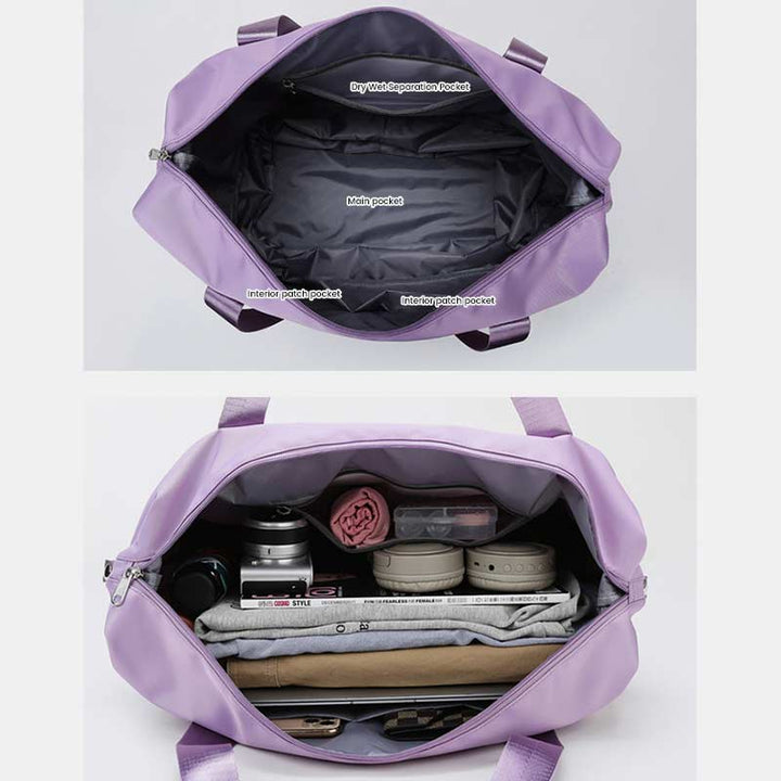 Super große Kapazität, leistungsstarke, erweiterbare Reisehandtasche, Erweiterung zwei Schichten