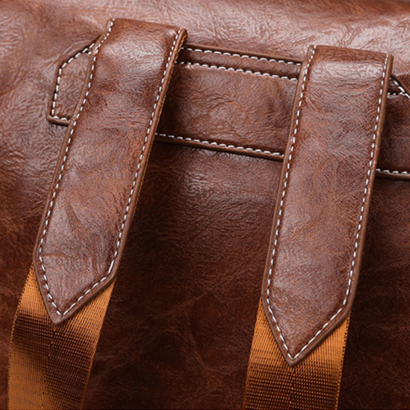 Rucksack für Damen, großes Fassungsvermögen, kleiner Rucksack aus weichem PU-Leder