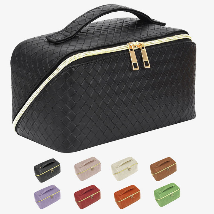 Kosmetiktasche für Damen, Reise, wasserdicht, Make-up-Tasche aus PU-Leder