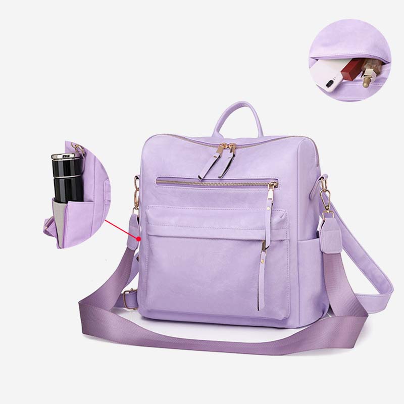 Eleganter Rucksack im College-Stil mit großem Fassungsvermögen und vielen Tragemöglichkeiten