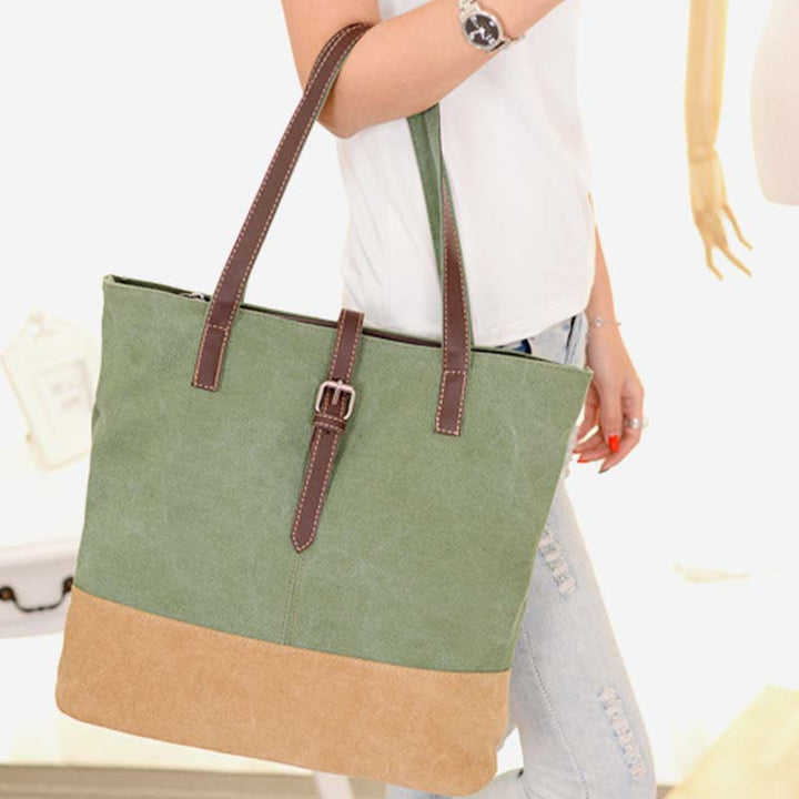 Große Kapazität Vintage Schwere Stil Handtasche Schultertasche
