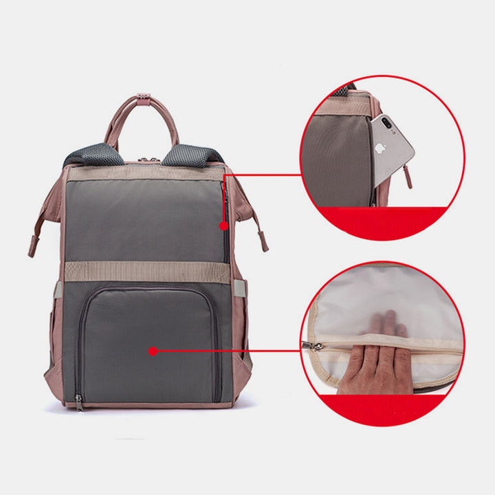 Multi Pocket Funktionale Wickeltasche Rucksack Reiserucksack Mama Tasche