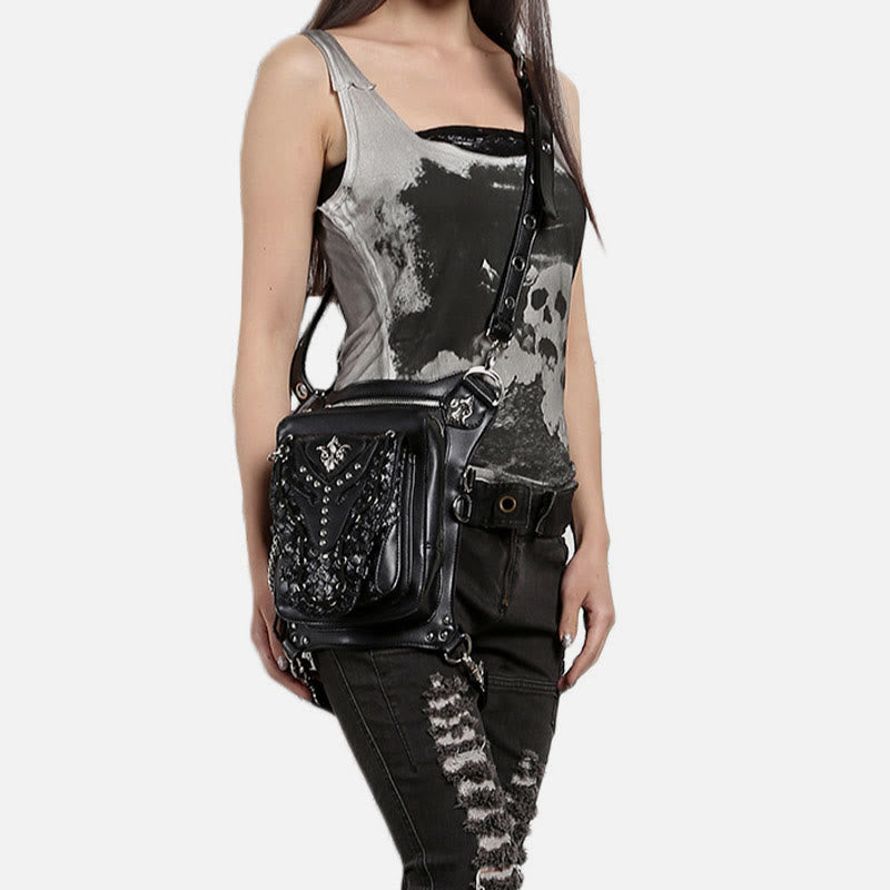 Multifunktionale Hüfttasche für Partys, Steampunk, Gothic, Hüftgürteltasche
