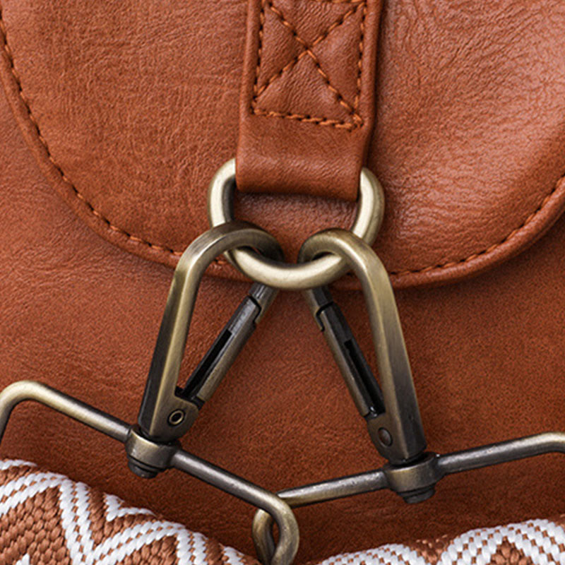 Lederrucksack für Damen, Retro, einfarbig, Mehrzweck-Schultertasche