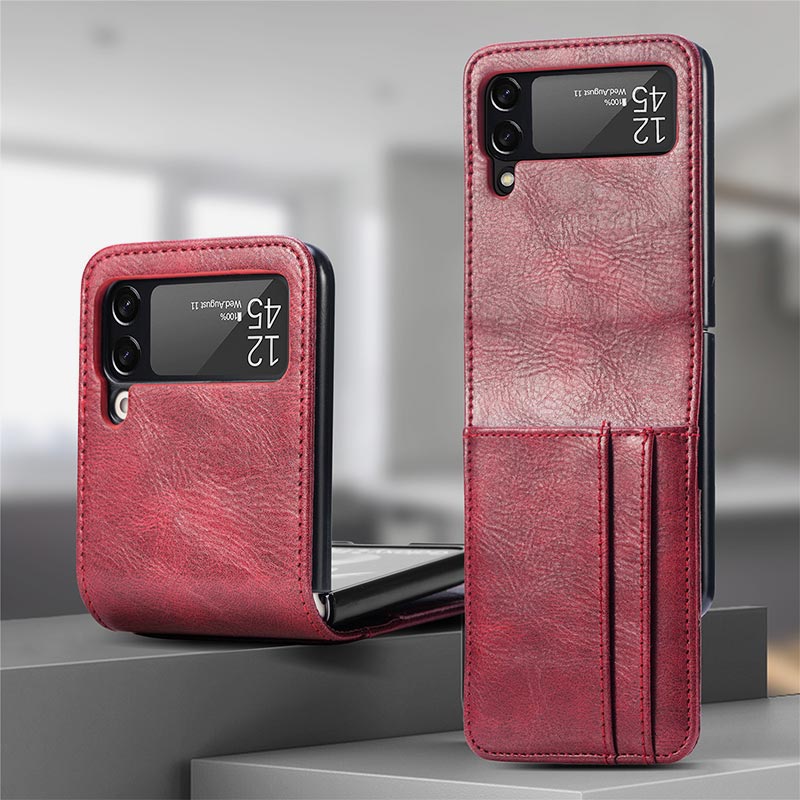Samsung Galaxy Z Flip&amp; Z Flip 3 4 Handyhülle Leder-Handytasche mit Multi-Slot