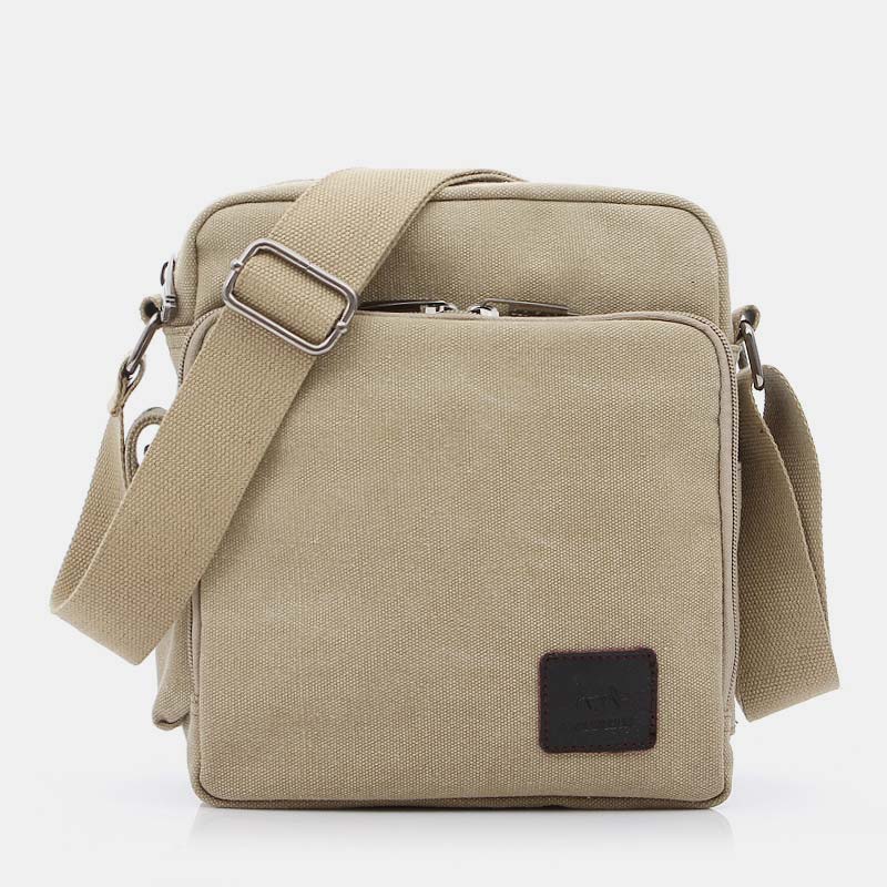 Vintage Canvas Mini Crossbody Umhängetasche Männer kleine Geldbörsen mit Multi-Slot