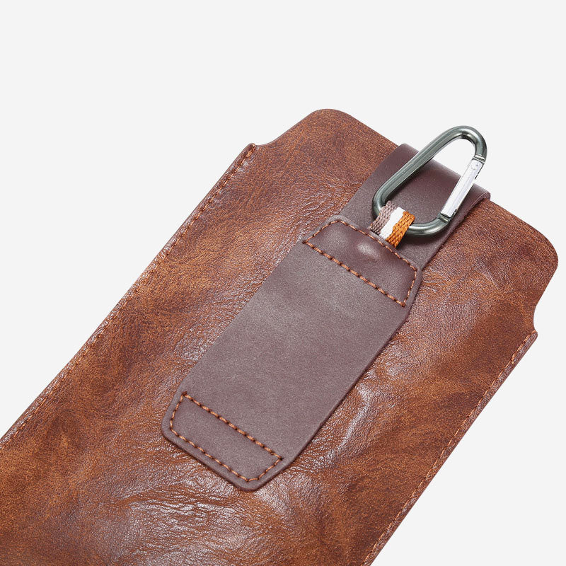 Retro Herren EDC Handytasche aus echtem Leder