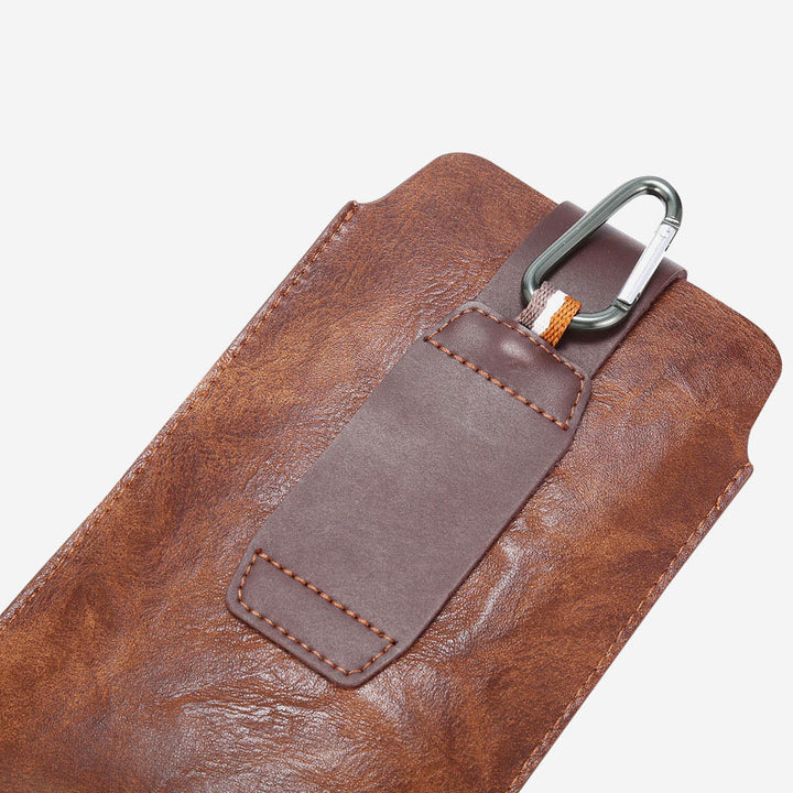 Retro Herren EDC Handytasche aus echtem Leder