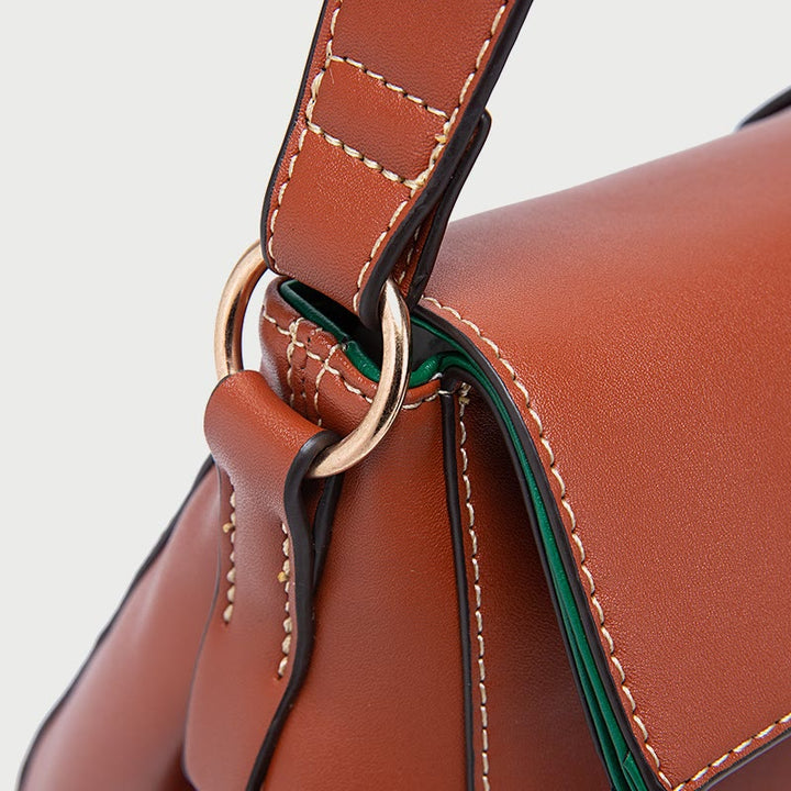 Modische Lederhandtasche für Damen, klein, lässig, Umhängetasche