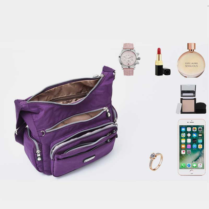 Wasserdichte Umhängetasche aus Nylon mit mehreren Taschen
