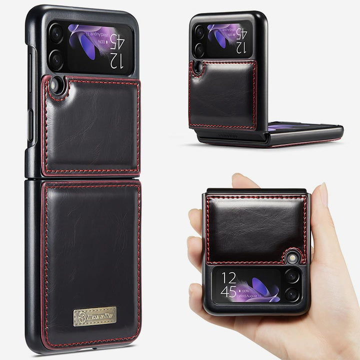 Samsung Galaxy Z Flip 3, Z Flip 4 Handyhülle Handgemachte Handytasche aus Leder