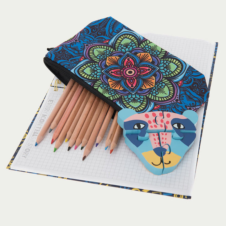 Aufbewahrungstasche für Damen, bedruckt mit Blumenmuster, Make-up-Tasche aus Polyester