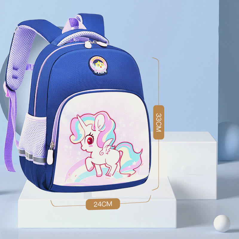 Rucksack für Kinder mit Cartoon-Charakter-Druck, leichter Oxford-Schulrucksack