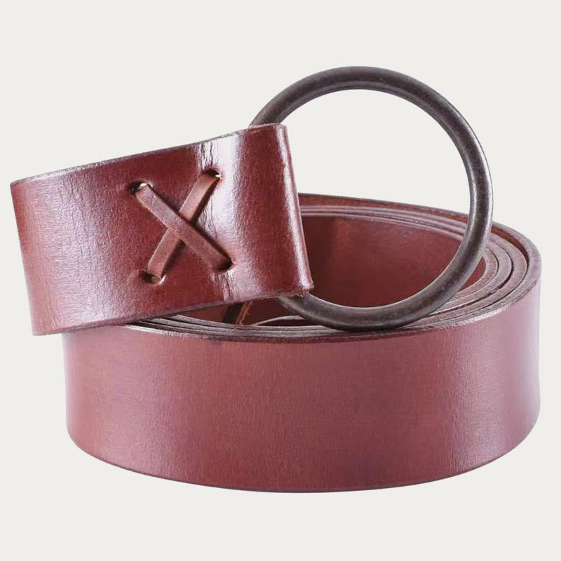Mittelalterlicher Säbelgürtel, Wikingerritter, keltischer Ring, Lederholster
