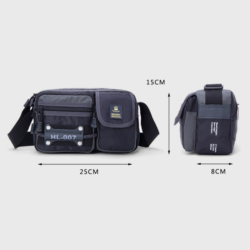 Umhängetasche für Herren, mehrere Taschen, leichte Oxford-Umhängetasche