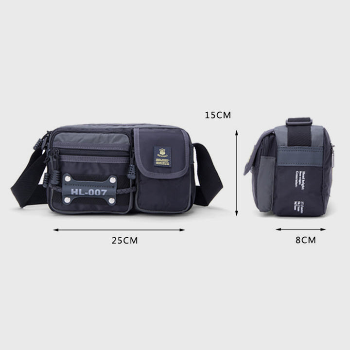 Umhängetasche für Herren, mehrere Taschen, leichte Oxford-Umhängetasche