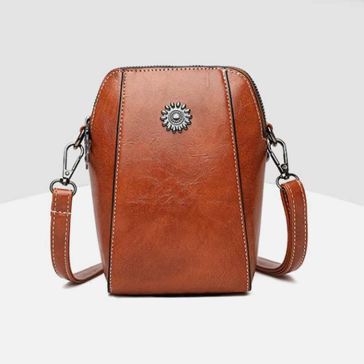 Weiche Leder-Telefontasche für Damen Crossbody Mini Bag