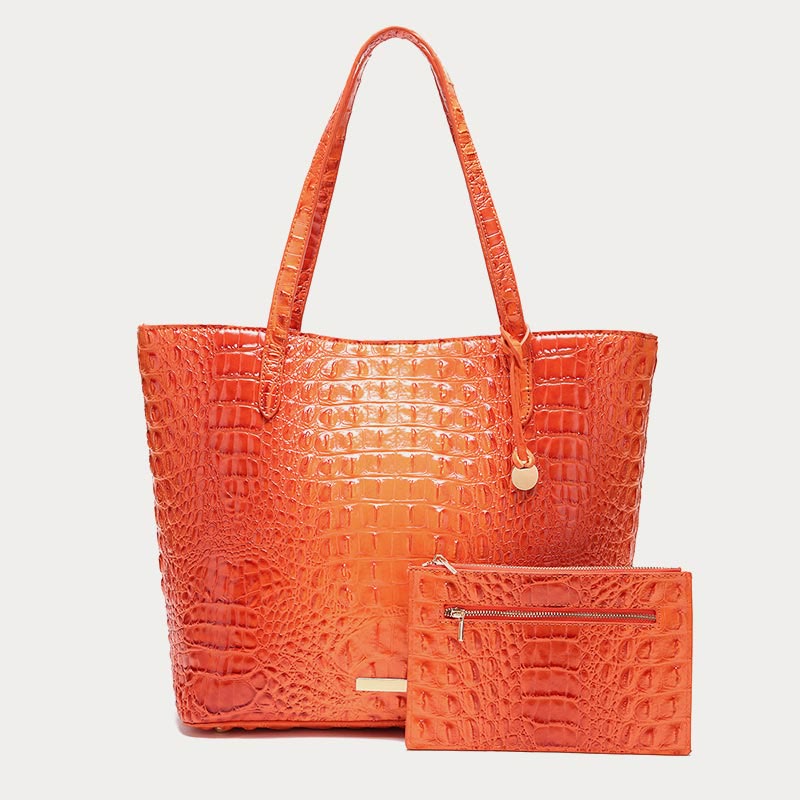 Tragetasche für Damen, tägliches Retro-Taschenset mit Krokodilmuster