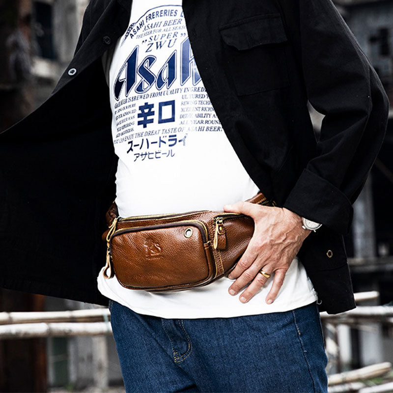 Retro Multi-Pocket Multifunktionale Sling Bag Hüfttasche