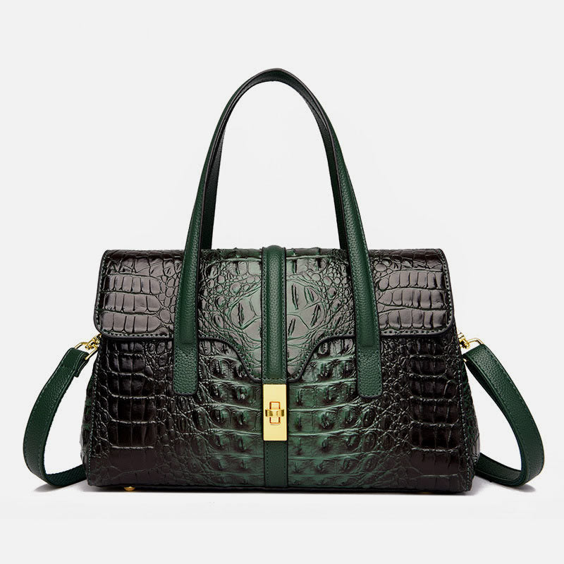 Handtaschen für Frauen Krokodilmuster Leder Crossbody Tragetasche