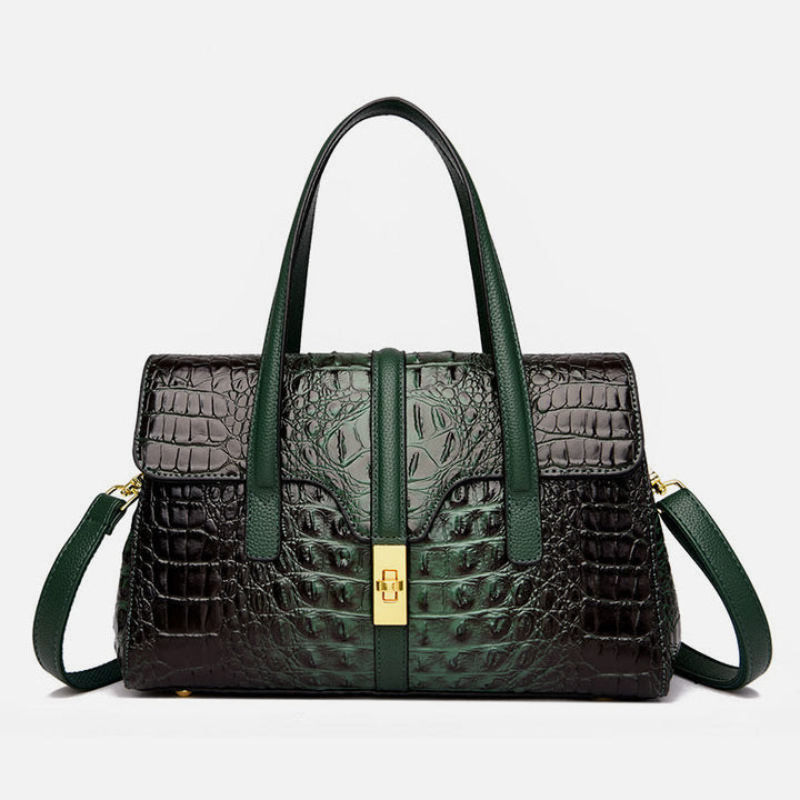 Handtaschen für Frauen Krokodilmuster Leder Crossbody Tragetasche