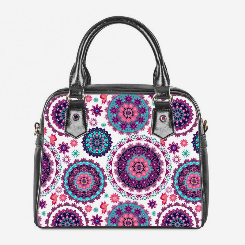 PU-Leder-Blumen-Geldbörsen Top-Griff-Tasche Crossbody Handtasche Satchel Taschen