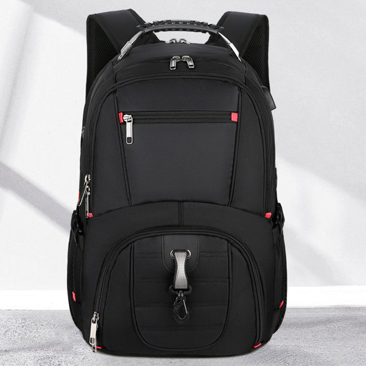 Extragroßer Business-Laptop-Rucksack mit mehreren Taschen und USB-Ladegerät