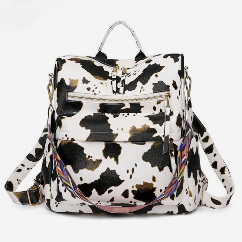 Großer Schulrucksack aus Leder