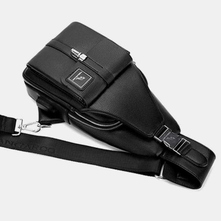 Herren Leder Schultertasche Mehrzweck Casual Bag Brusttasche Umhängetasche