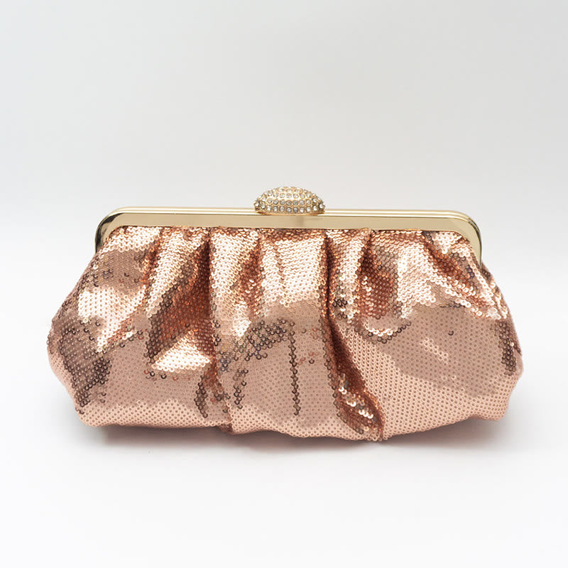 Abendtasche für Damen, mehrfarbige Party-Clutch mit Perlen, Pailletten und Diamanten