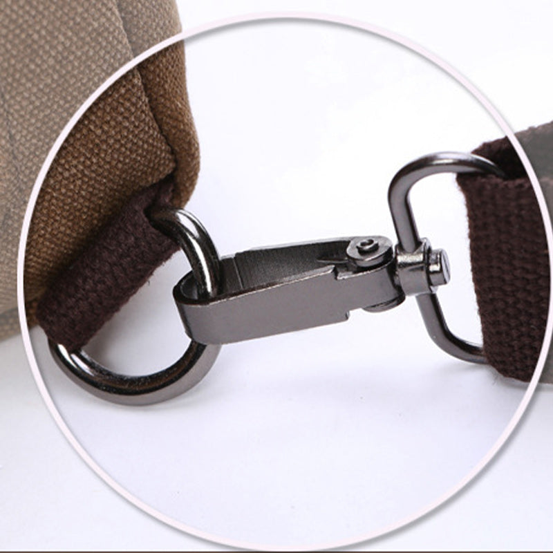Multifunktionale Schultertasche aus Canvas im Vintage-Stil