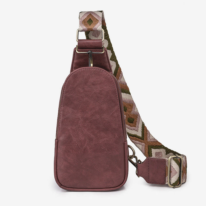 Schultertasche für Damen, leichte Einkaufstasche aus Leder mit breiten Riemen