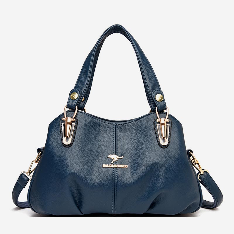 Damen Lederhandtasche mit mehreren Fächern, Umhängetasche, Hobo-Tasche