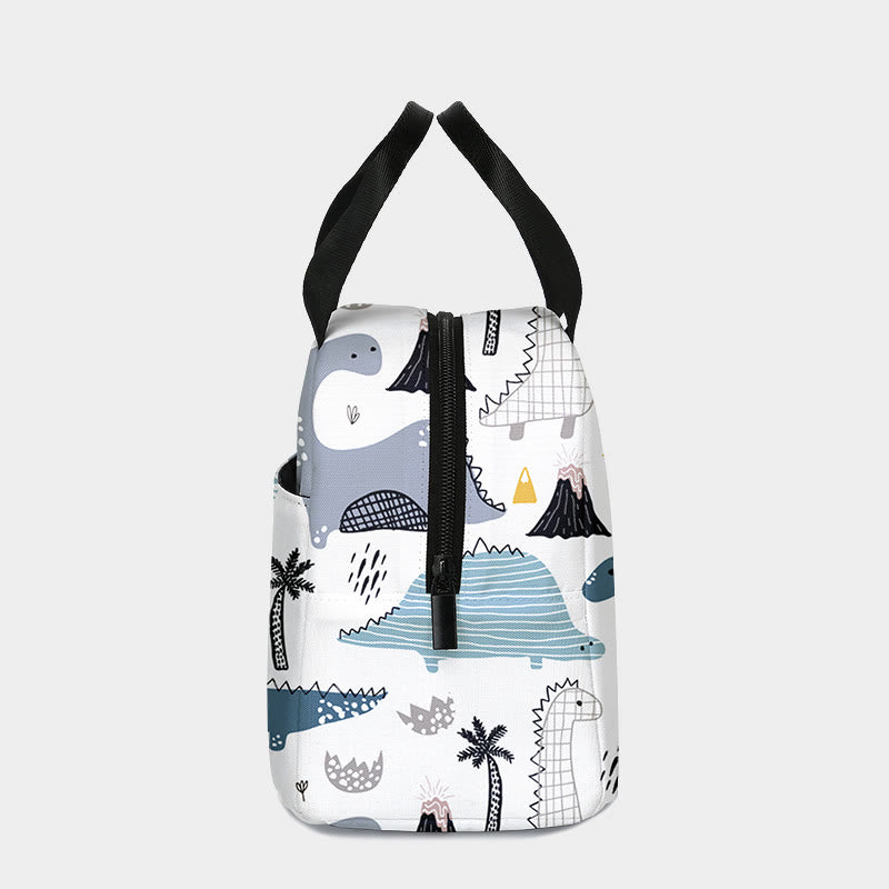 Lunchpaket für Kinder, Schule, Camping, Cartoon-Dinosaurier, Thermo-Handtasche