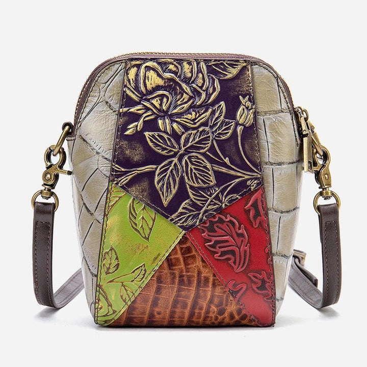 Handytasche für Damen Vintage Custom Mini Umhängetasche aus Rindsleder