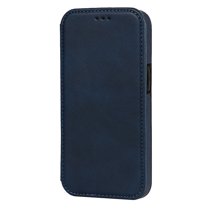 Handyhülle für iPhone 14 Clamshell Lederhülle mit Kartenfächern