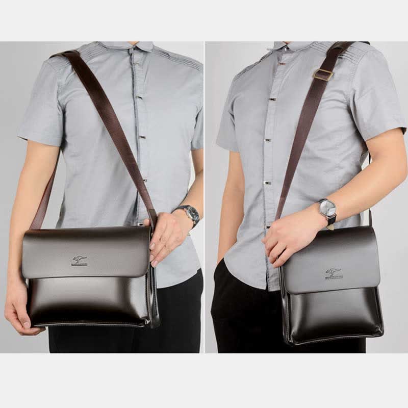 Herren Leder Umhängetasche Messenger Bag Reise Arbeit Business Satchel