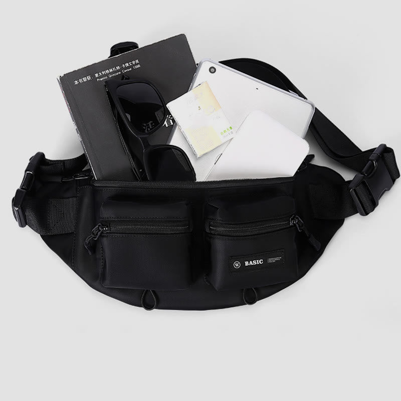 Gürteltasche für Herren, einfache, wasserdichte Umhängetasche aus Nylon für den Außenbereich