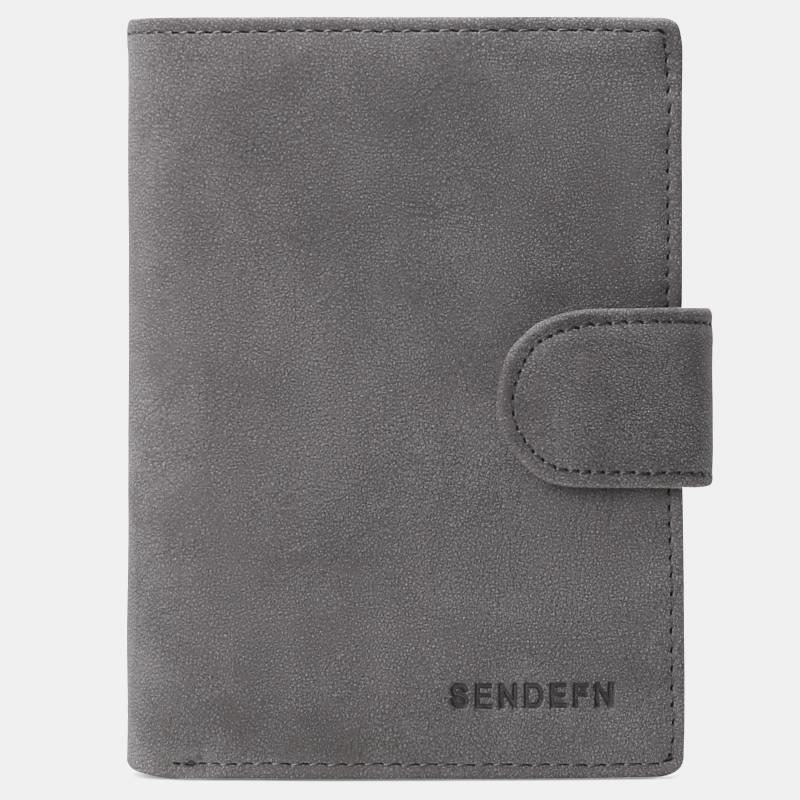 Kleine Geldbörse aus echtem Leder mit RFID-Blockierung - Grau - image 21