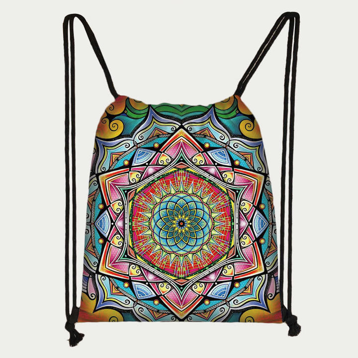 Rucksack mit Kordelzug für den täglichen Einkauf, praktisch, leicht, Cartoon-Tasche