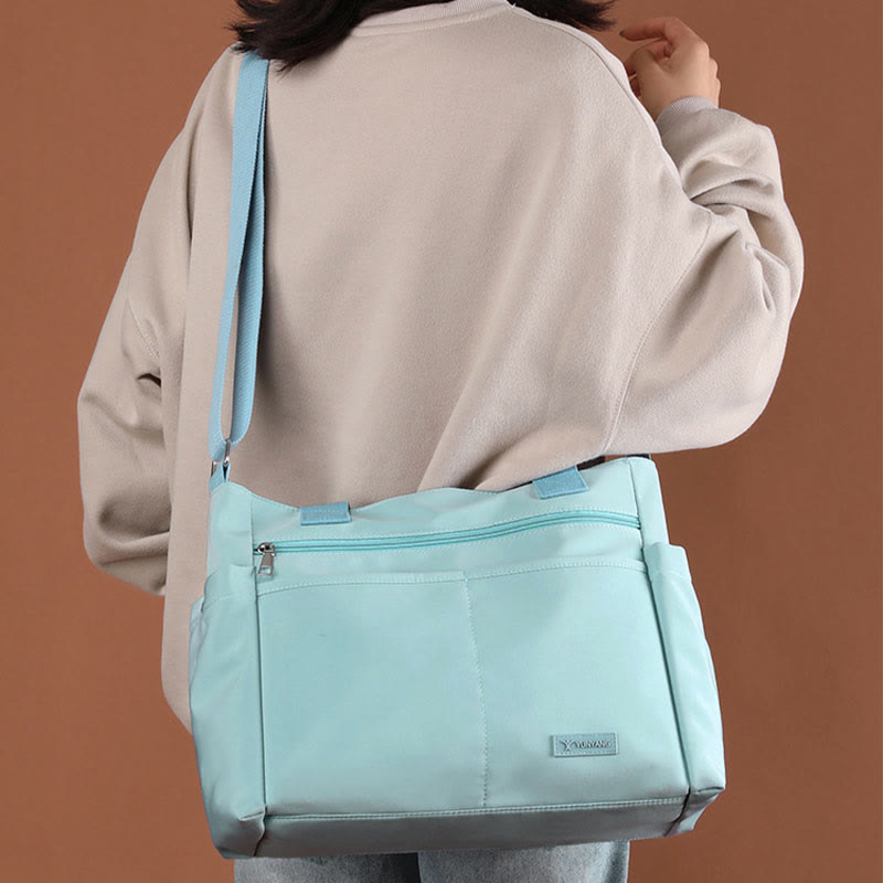 Minimalistische Tragetasche für Damen, große Handtasche aus Nylon für die Schule und Fitness