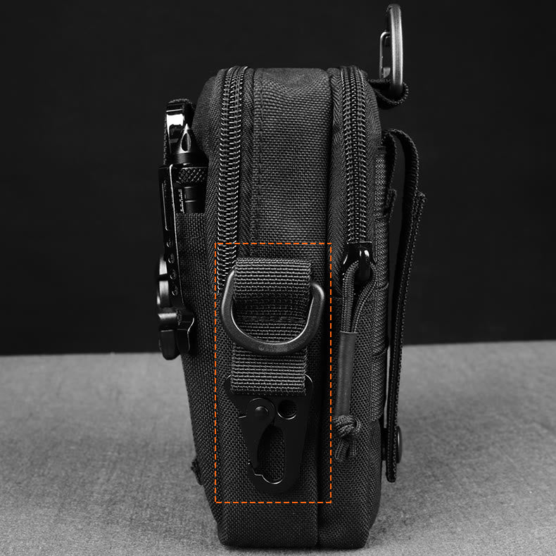Taktische Hüfttasche mit Gürtelschlaufe, Handytasche für 7,5 Zoll Mobiltelefone mit Umhängegurt