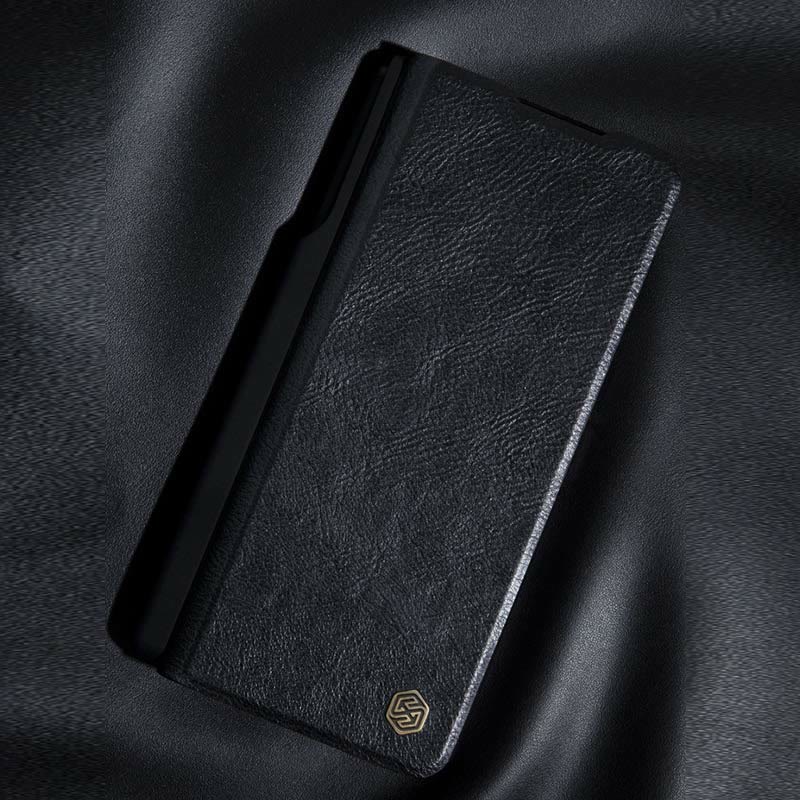Leder-Handyhülle für Samsung Galaxy Z Fold 4 5G mit S Pen-Hülle