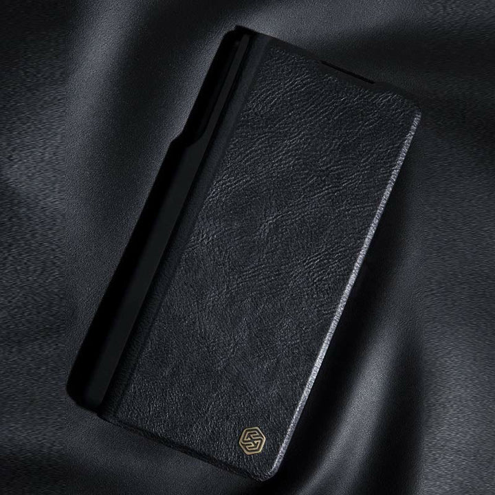 Leder-Handyhülle für Samsung Galaxy Z Fold 4 5G mit S Pen-Hülle