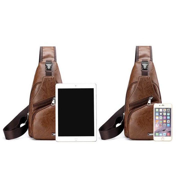 Wasserdichte Schultertasche mit USB-Ladefunktion 