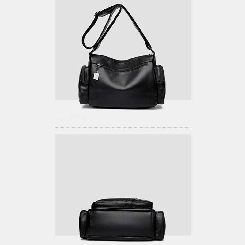 Umhängetasche aus Leder mit schweren Taschen und großer Kapazität, Tagesrucksack, Schultertasche