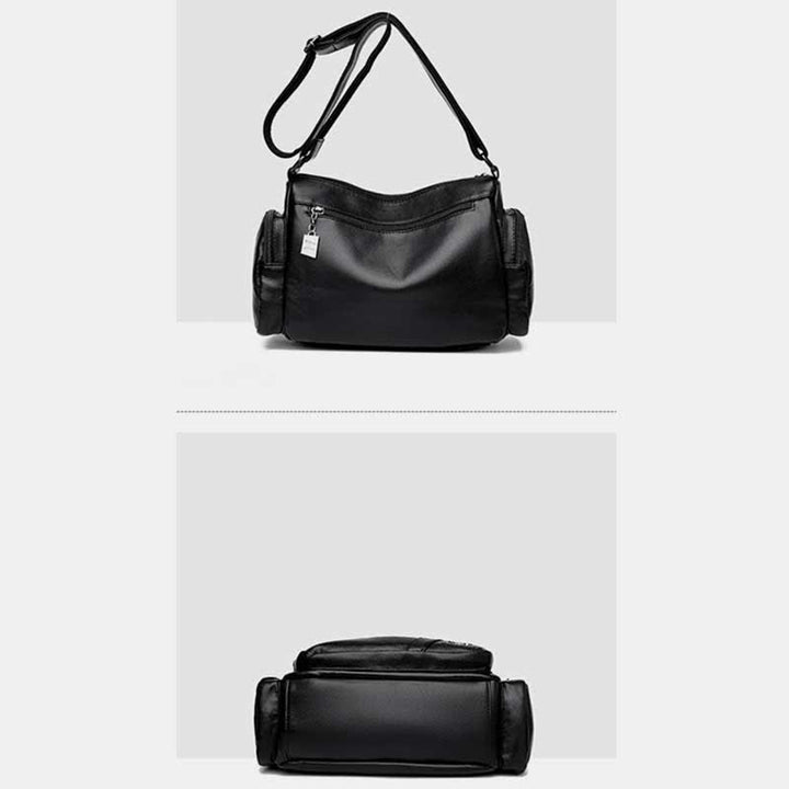 Umhängetasche aus Leder mit schweren Taschen und großer Kapazität, Tagesrucksack, Schultertasche