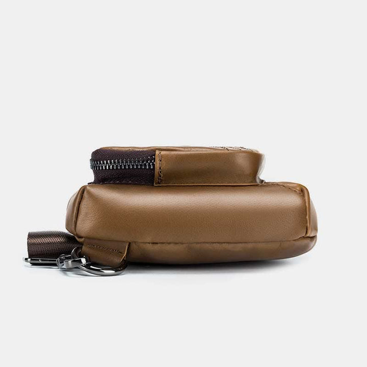 Kleine Schultertasche aus echtem Leder, Umhängetasche, Brusttasche